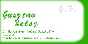 gusztav welsz business card